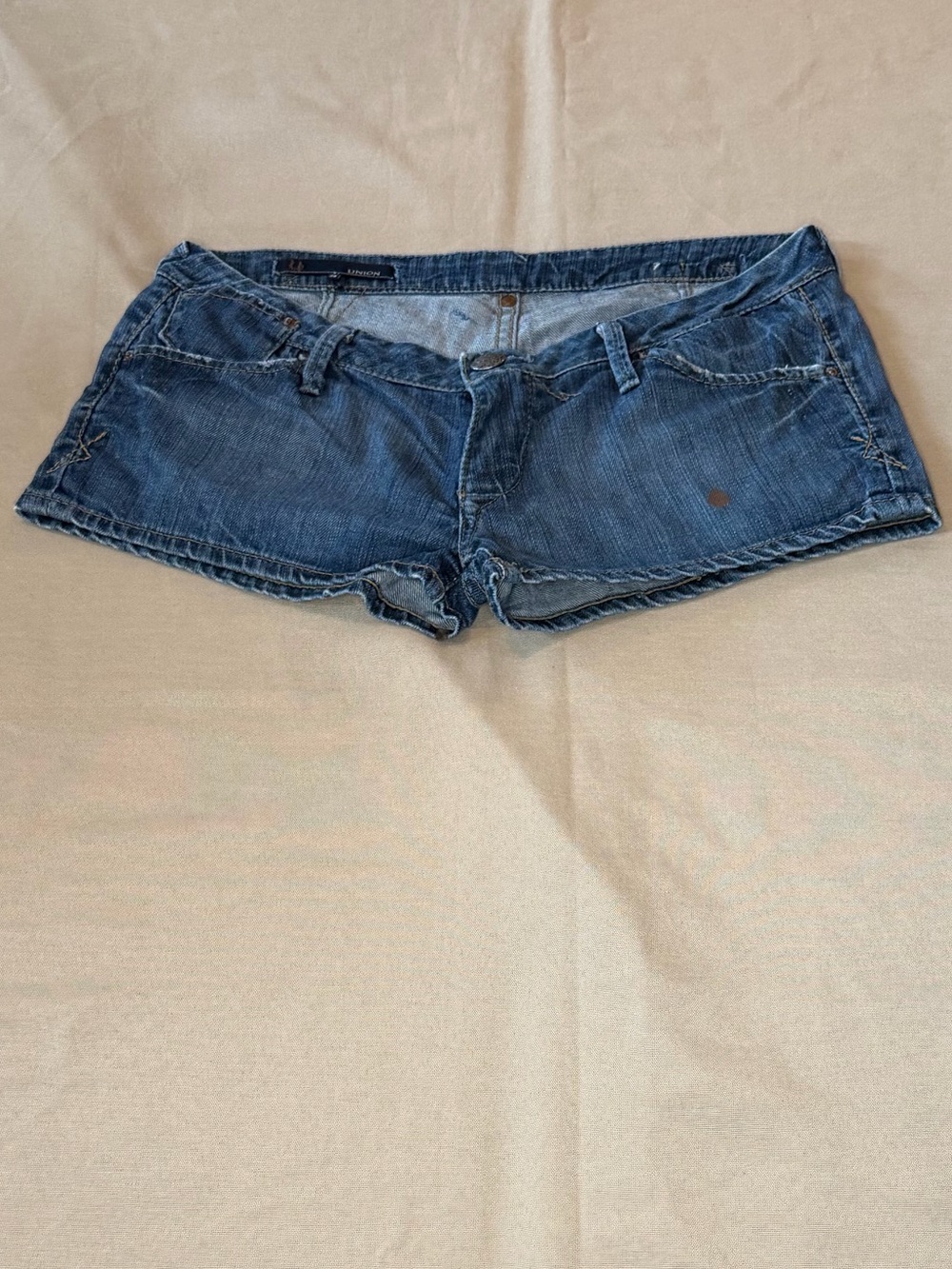 Women's Low-Rise Denim Jean Shorts - Blue